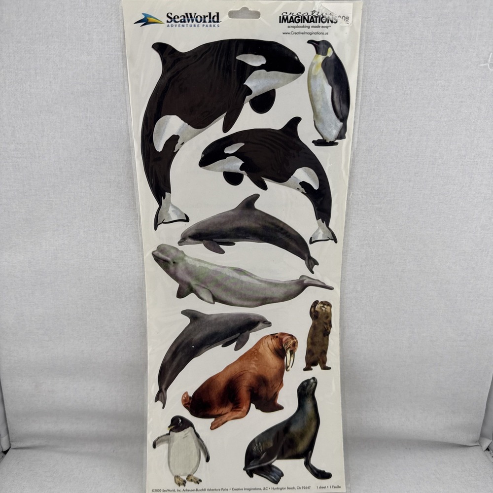 Vintage Sea World‎ Stickers Creative Imaginations Scrapbook 2005 Big New/Sealed